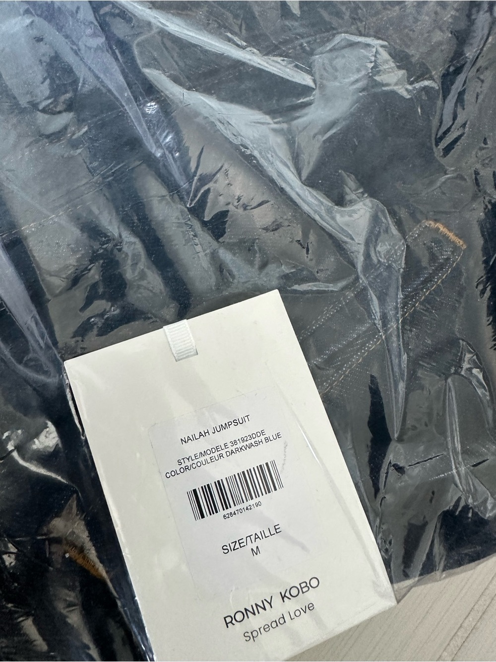 Ronny Kobo Revolve Dark Denim Jumpsuit NWT Medium Bestseller - Picture 5 of 6